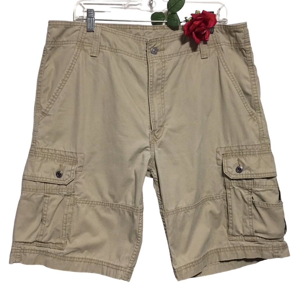 Levi’s Cargo Shirts Cotton Tan Khaki 36 Hiking Fishing Normcore Light academia